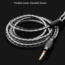 TRN MMCX/2Pin коннектор 3,5/2,5 сбалансированный 8 жильный Медный Серебряный смешанный кабель для TRN V10/V20/V60/V80 ZS4/ZS6/ZS10/ES4/ZS10/AS10/BA10