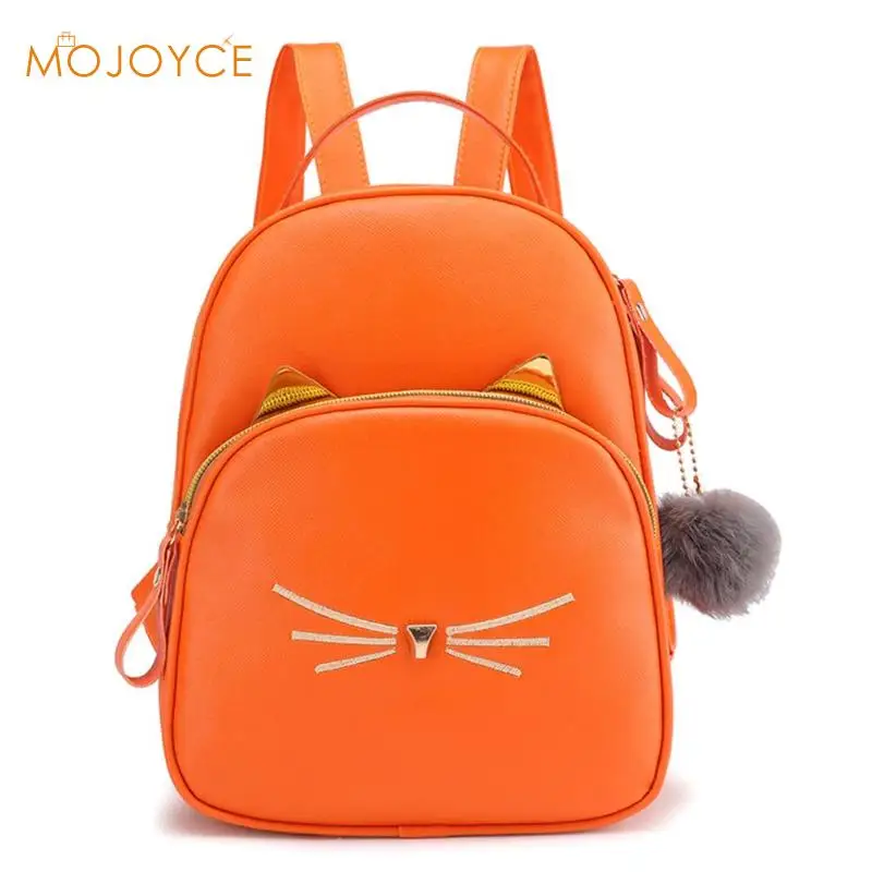 Подростковый рюкзак из искусственной кожи, школьные сумки для девочек с мультяшным котом, квадратный ранец, небольшой светильник, сумки на плечо в консервативном стиле, Bolso femenino - Цвет: Прозрачный