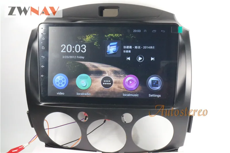 Cheap ZWNAV Android 6.0 RAM 2GB Car GPS Radio Screen No DVD Player For Mazda2 Mazda 2 2007-2014 Headunit Multimedia GPS Navigation 9