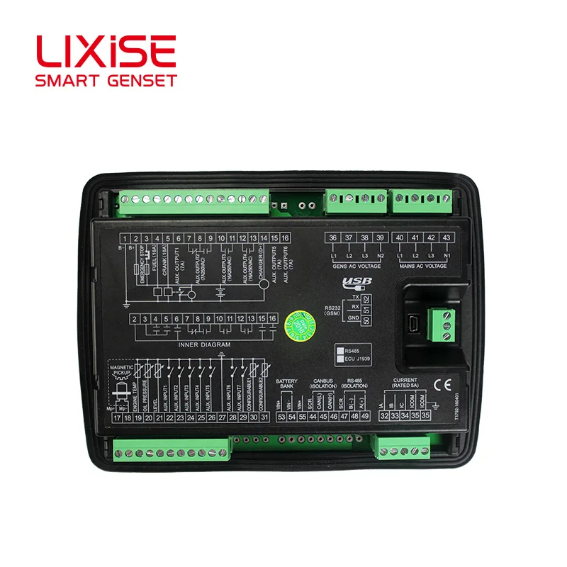 LIXiSE LXC6120E AMF комплект дизельного генератора контроллер ЖК-дисплей Авто пусковой контроллер genset запчасти электронная схемная плата панель