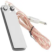 1PCS Stainless Steel Tattoo Foot Pedal Metal Power Supply Foot Pedal Tattoo Foot Pedal Control for Tattoo Machine Tattoo Kit bjt tattoo foot switch tattoo power supply foot pedal stainless steel golden blue wire color