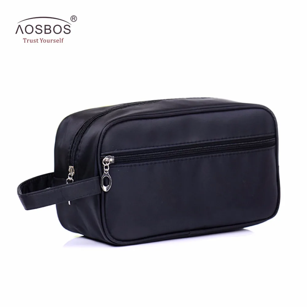 Travel Waterproof Men Toiletry Bag Nylon Solid Zipper Portable Makeup Bag Fashion Multifunction ...