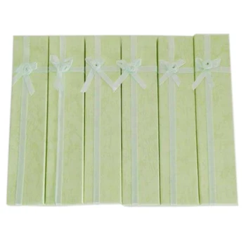 

12 x Green Long Luxury Card Gift Boxes Watch Display Box For Pendant