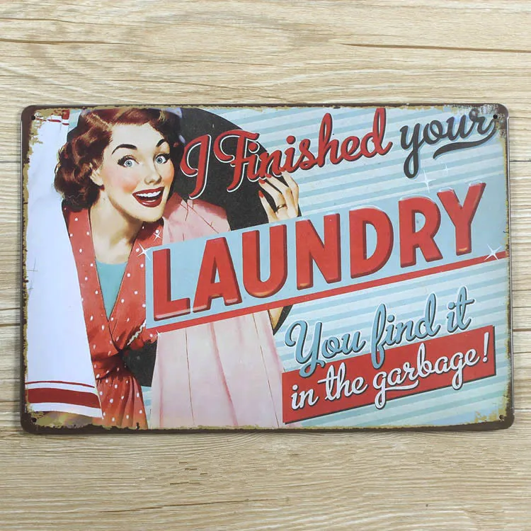lady laundry metal tin signs poster retro vintage plaque iron wall art decor cafe bar home - Metal Signs Home Decor lady laundry metal tin signs poster retro vintage plaque iron wall art decor cafe bar home - Metal Signs Home Decor