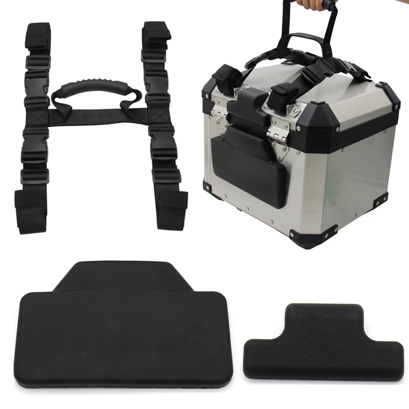 

Passenger Backrest Back Pad Rear Saddlebag+Side handle handle for aluminum alloy box For BMW R1200GS LC ADV F850GS F750GS