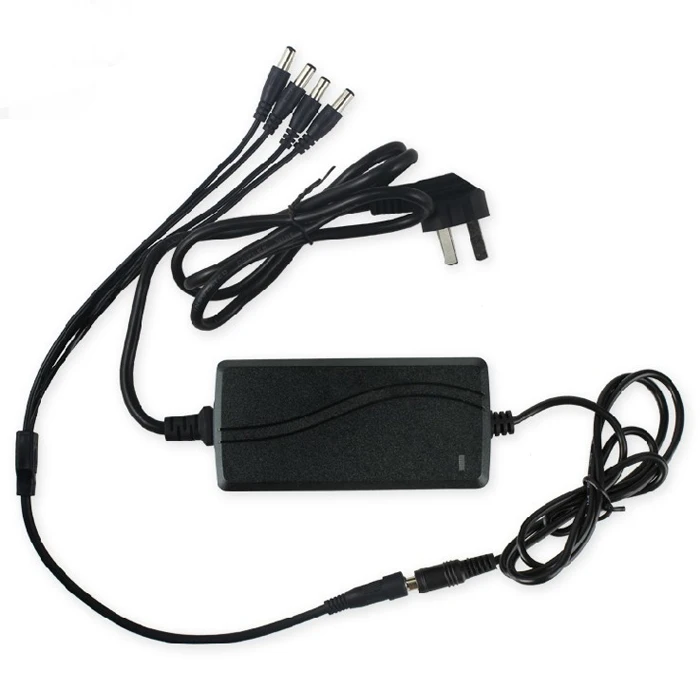 

HJT 1 split 4 power cable adapter & 12V 5A CCTV power supply optional EU US AU UK Plug CBDZ Free Shipping