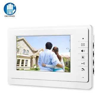 

OBO Hands 7'' TFT-LCD Color Screen Video Intercom Doorphone Indoor Machine Video Doorbell Monitor 25 Ringtone for Home Villa