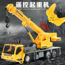 Горячий СПЛАВ Радиоуправляемый кран конструирование грузовика строительство автомобиля 8CH 2,4G 1:24 Моделирование RC игрушки Музыка свет литой модели подарки