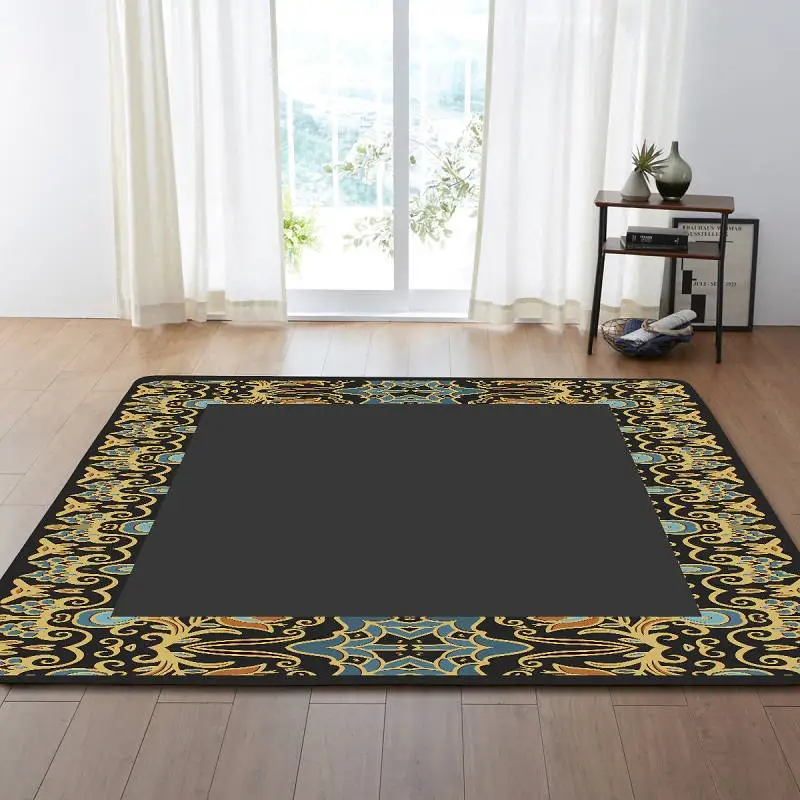 Геометрическая линия решетки узор Европейский классический дворцовый ковры для гостиной дети ковры круглый пол ковер для спальни - Цвет: 11