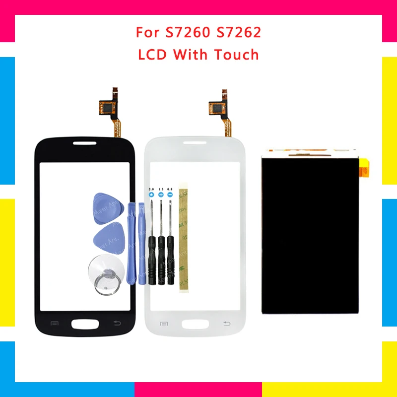 

High Quality LCD Display With Touch Screen Digitizer Sensor Panel For Samsung Galaxy Star Pro S7260 S7262 + Tools