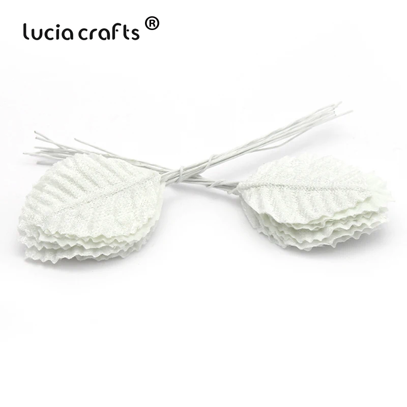 Lucia crafts 50 шт/100 шт искусственные листья флорист Сделай Сам домашний венок для вечеринок Свадебный декор Скрапбукинг Ремесло поддельные цветы A0703