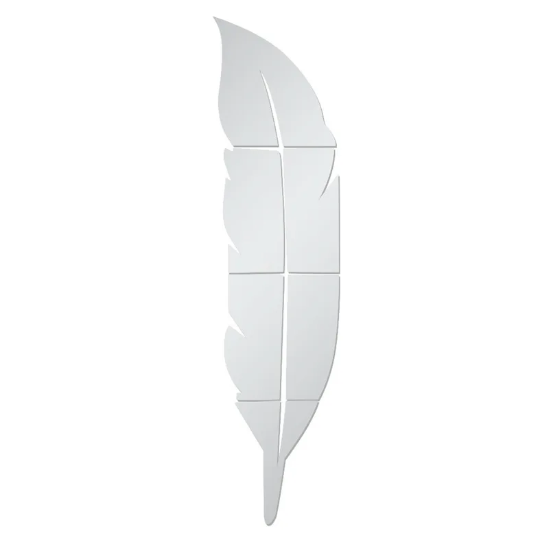 Feather Mirror Wall Sticker Decal Art Wall Sticker Home Room DIY Decor Wall Stickers Living Room Offer Dropshipping #FS04 (5)