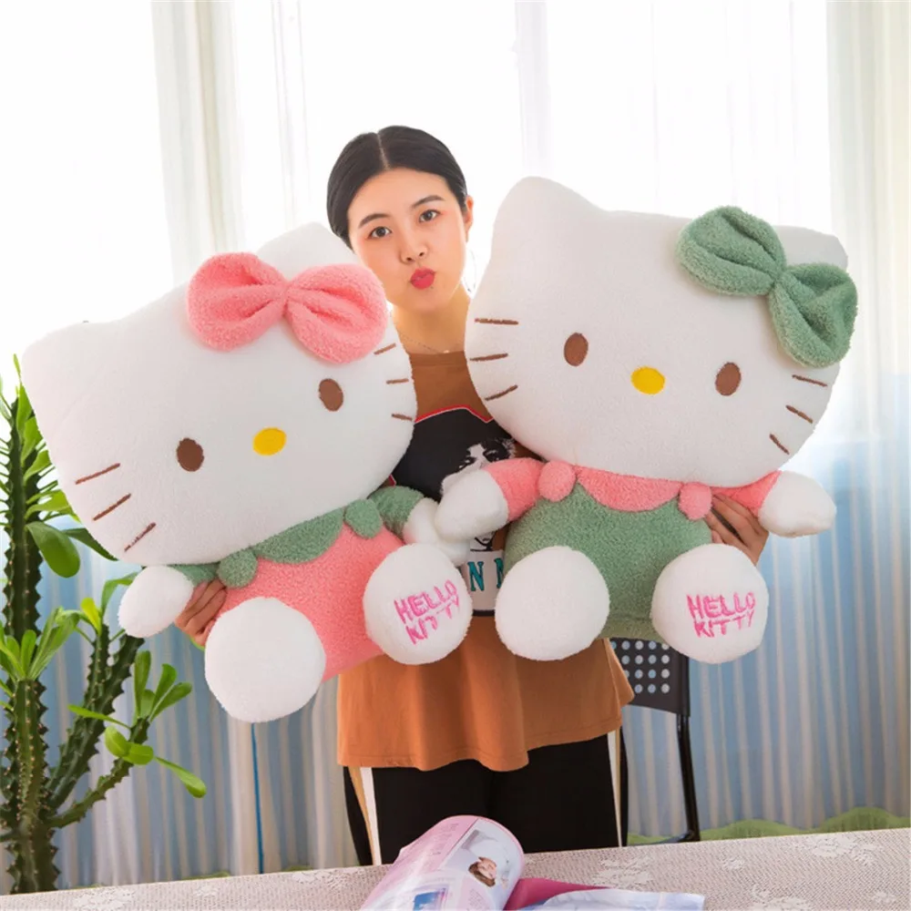 

1pc 35/55cm Super Lovely Cartoon Hello Kitty Stuffed Plush Dolls Baby Cute Soft KT Cats Animal Toys Girl's Kid Gifts Home Decor