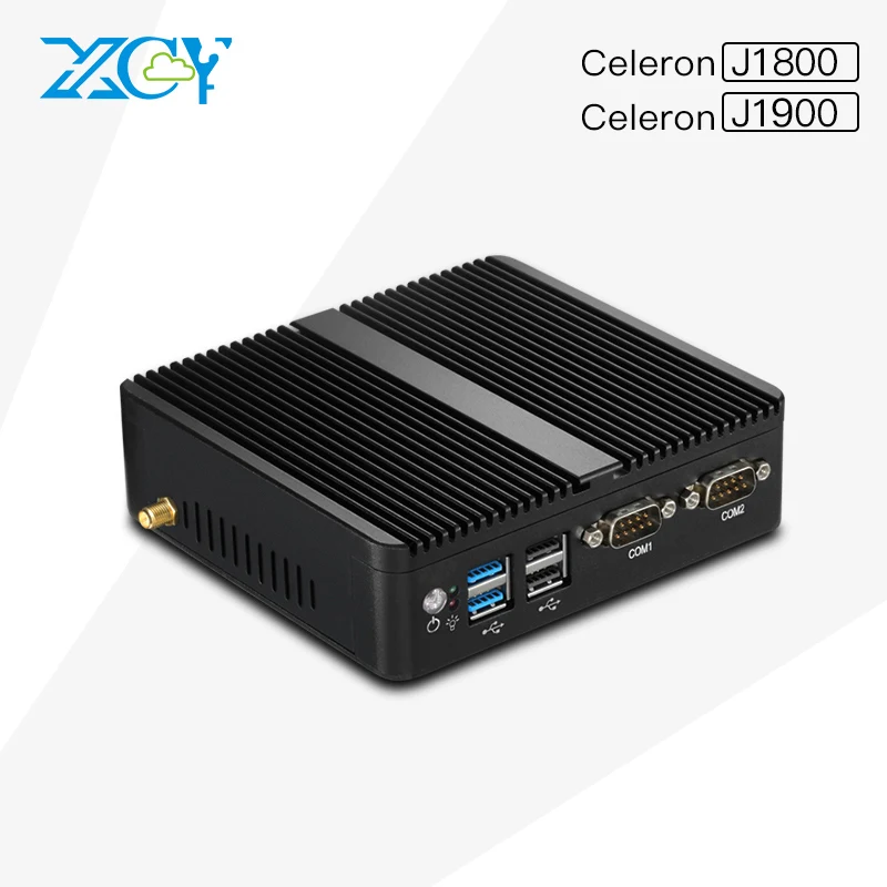  XCY New Celeron J1900 J1800 Barebone Mini PC Dual LAN Dual COM Mini Computer Desktop HTPC TV BOX Free shipping  