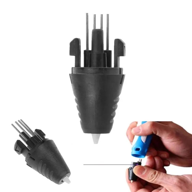 Черная пластиковая ручка для принтера, насадка для головки инжектора для первого поколения, детали для 3D ручки для печати