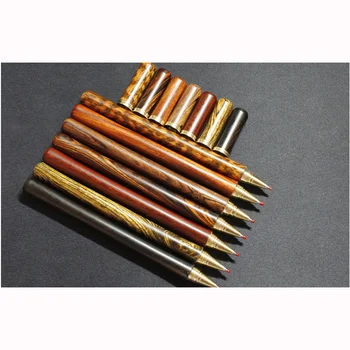 

China Traditional Handmade Rare Wood + Copper Signature Pen Natural Color Wooden Pen For Business and School as Luxury Gift