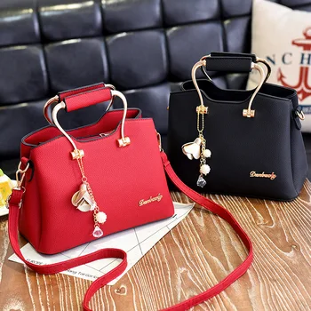

brand women hardware ornaments solid totes handbag high quality lady party purse casual crossbody messenger shoulder bags