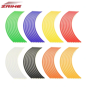 

7 Color Options Motorcycle Wheel Sticker Rim Stripe 17 18inch Stickers for Honda VTR1000F CBR125R CBR300R CB300F CBR500R CB500