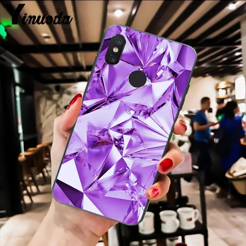 Geometric Gold Purple Pink Diamond