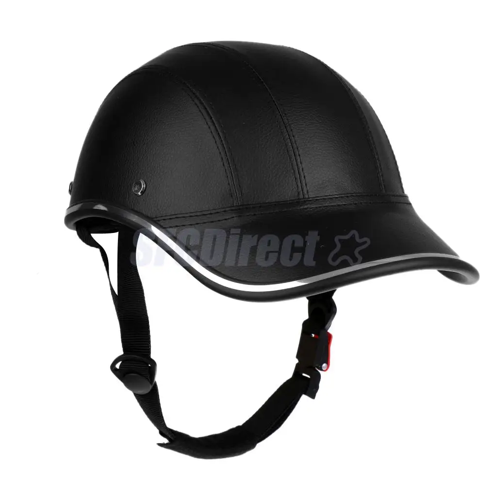 2Pcs Ultra-light Baseball Cap Style Motorcycle Riding Scooter Cycling Bike Helmet Anti-UV Safe Hat with Visor Black&Gold