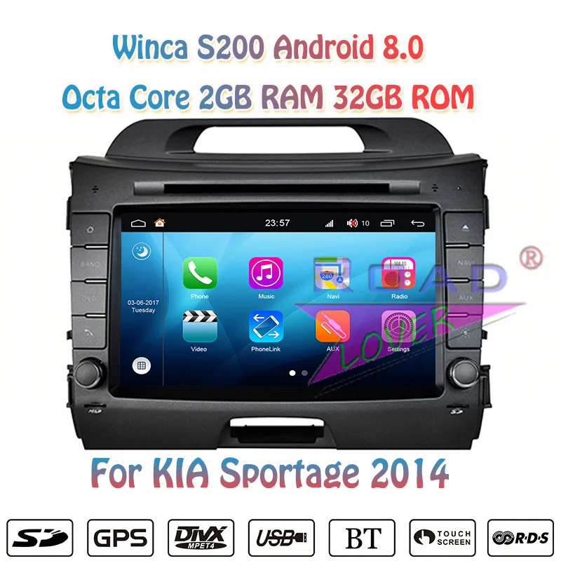 Winca S200 Android 8 0 автомобильный DVD плеер радио для KIA Sportage 2010 2011 2012 2013 2014 Стерео GPS