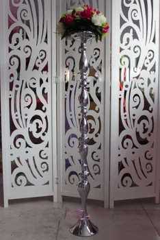 

1.1m/43.3" Wedding Decoration Plating Silver T-stage road guide mermaid candle stick road guide road lead 8pcs/lot