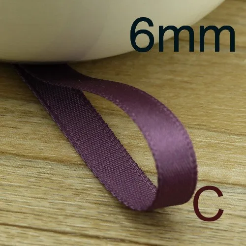 New 6mm Polyester Riband Single Face satin ribbons DIY hair accessories bowknot materials 10Mlot_10