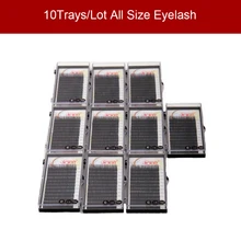 Thinkshow 10trays/лот наращивания ресниц все размеры curl b c d 8-15 см объем ручной работы ресницы Профессиональный макияж инструменты