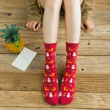 3 пары, рождественские женские хлопковые носки, разноцветные женские зимние носки, высококачественные носки, дышащие носки, Meias Hocoks# BD