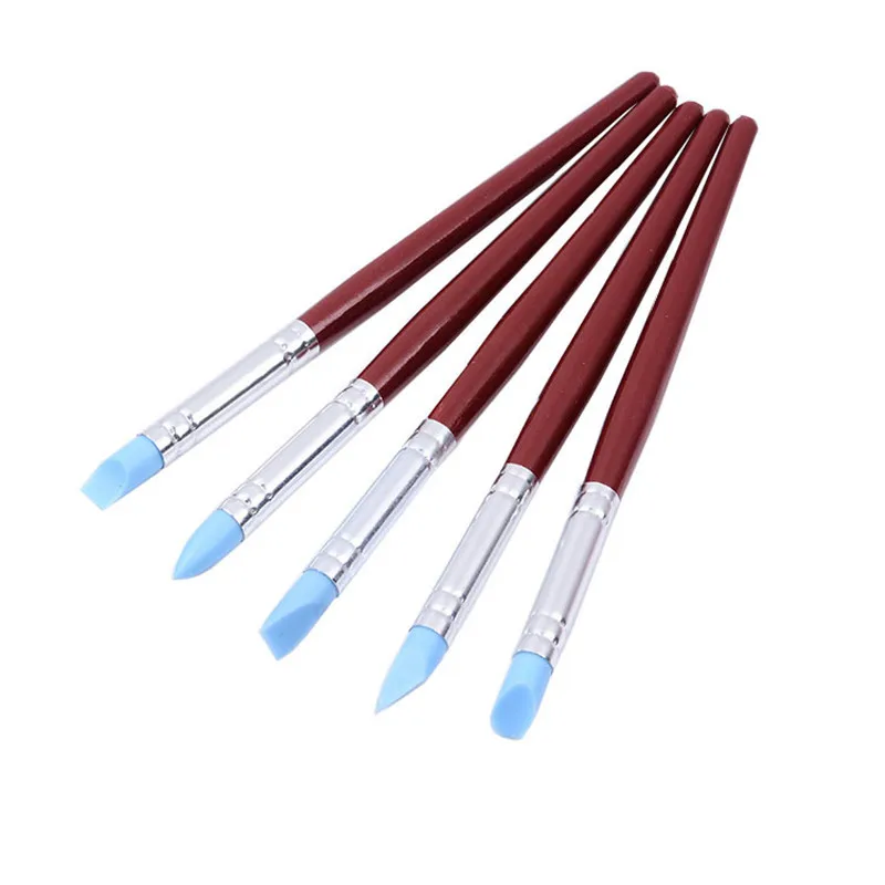 

5pcs Dental Silicone Pen Composite Resin Porcelain Teeth Shaping Sculpture Carving Tooth Tool For Adhesive Composite Cement