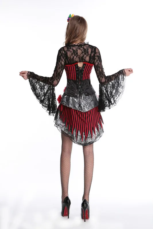 Костюм вампира для женщин Череп Зомби карнавальный костюм костюмы на Хэллоуин для женщин карнавальный костюм нарядное платье