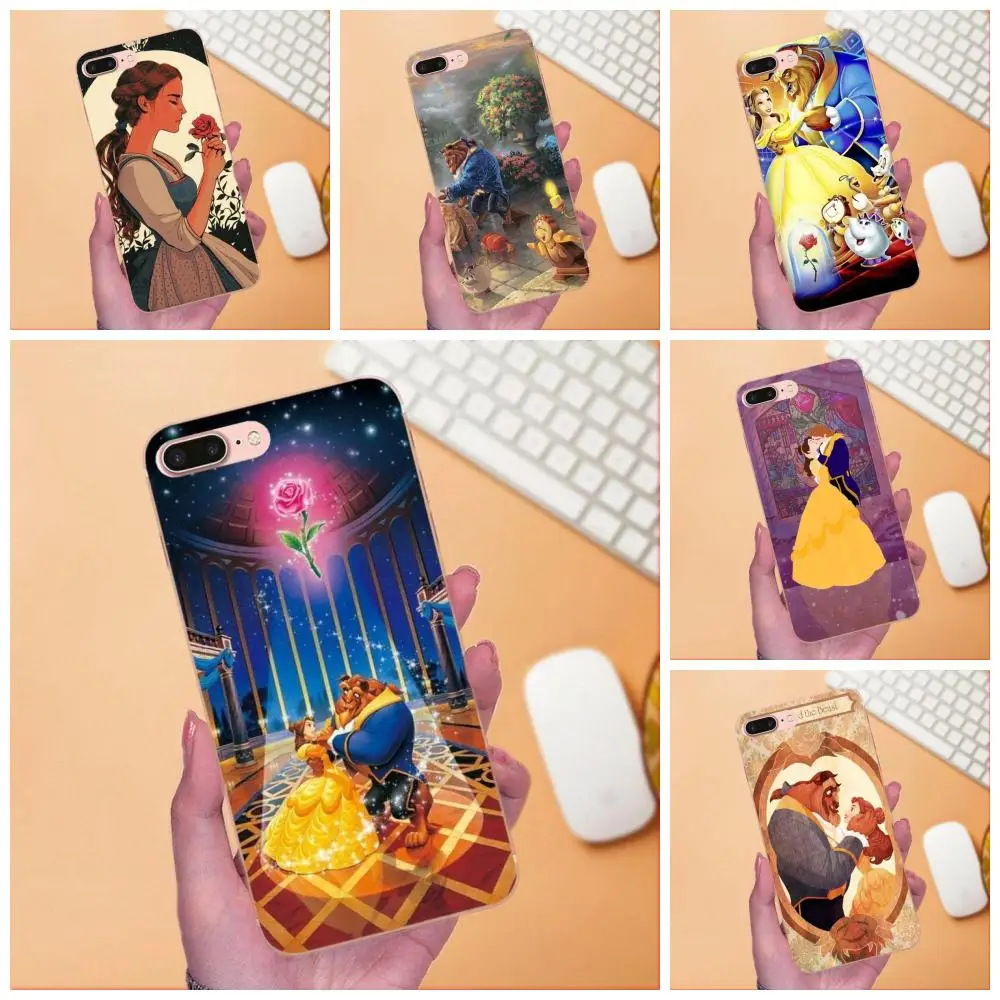 Роскошная Высококачественная красавица зверь роза принцесса для Apple IPhone X XS Max XR 4 4s 5 5C 5S SE 6 S 7 8