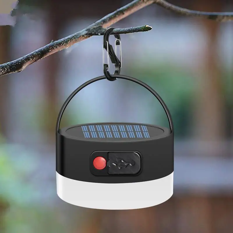 

LumiParty Camping Light Solar Powered Lantern LED Mini Hanging Lamp for Tent Lamp Solar USB Input Output Ip65 Waterproof