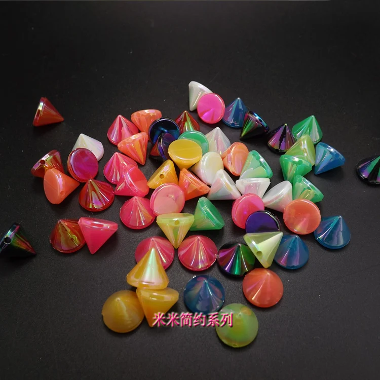 

6mm 10mm jewelry spikes,mix colors cone tree sew on spike accessories,punk style,50pcs/lot,ABS Rivet Cone Stud Bead DIY jewelry