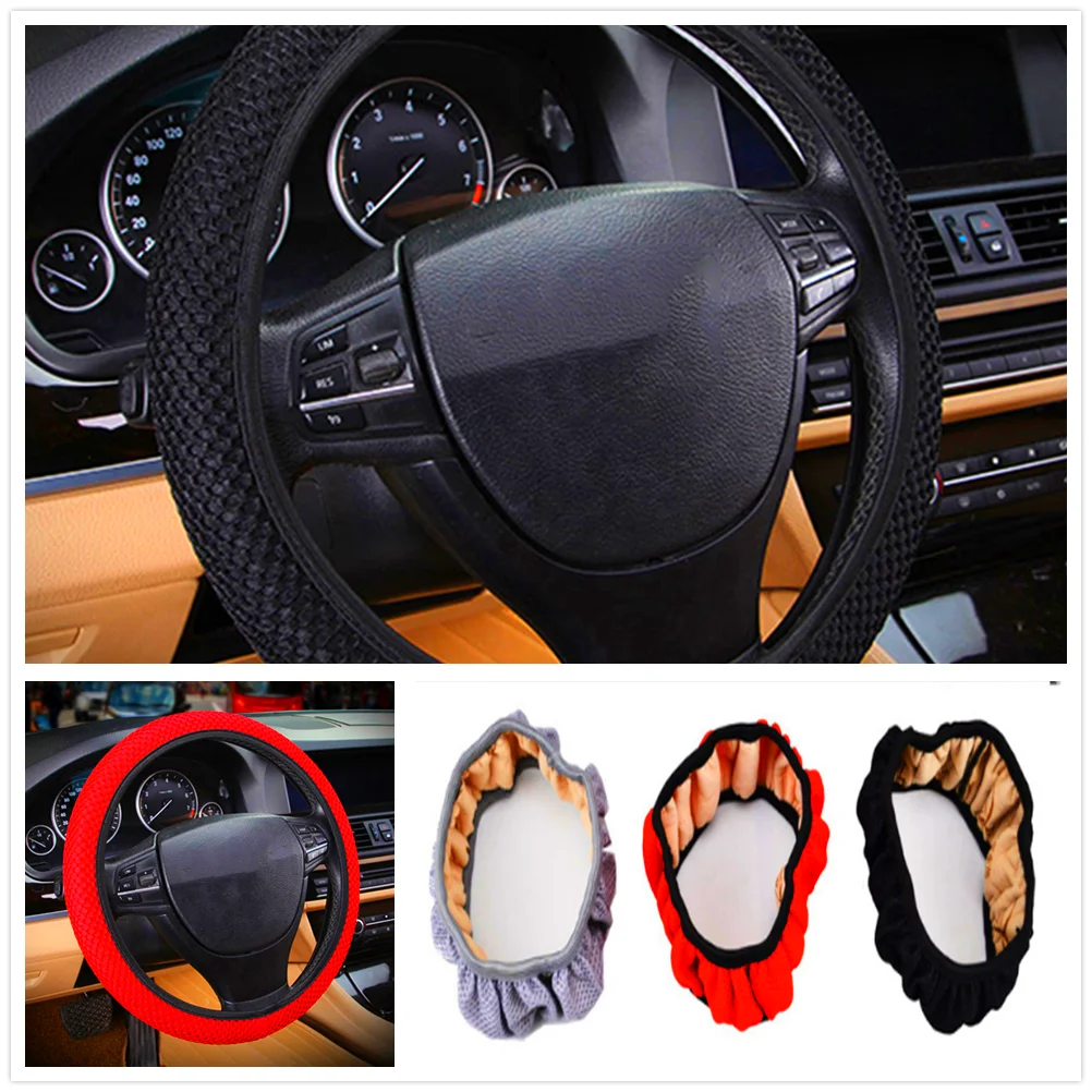

universal summer Car Steering wheel Cover Anti-Slip net Breathable Auto for Skoda Opel DAF RAM Trucks Paccar Ford Otosan