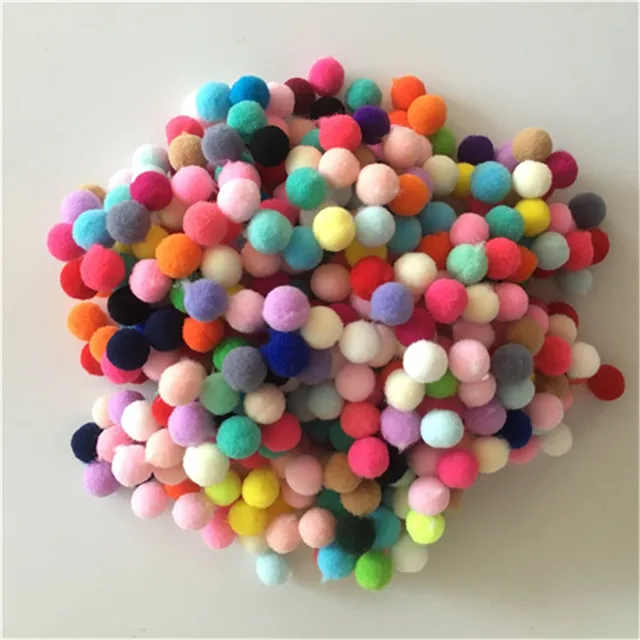 skillful trade ponpon 10mm multicolor pompom diy decoration ball