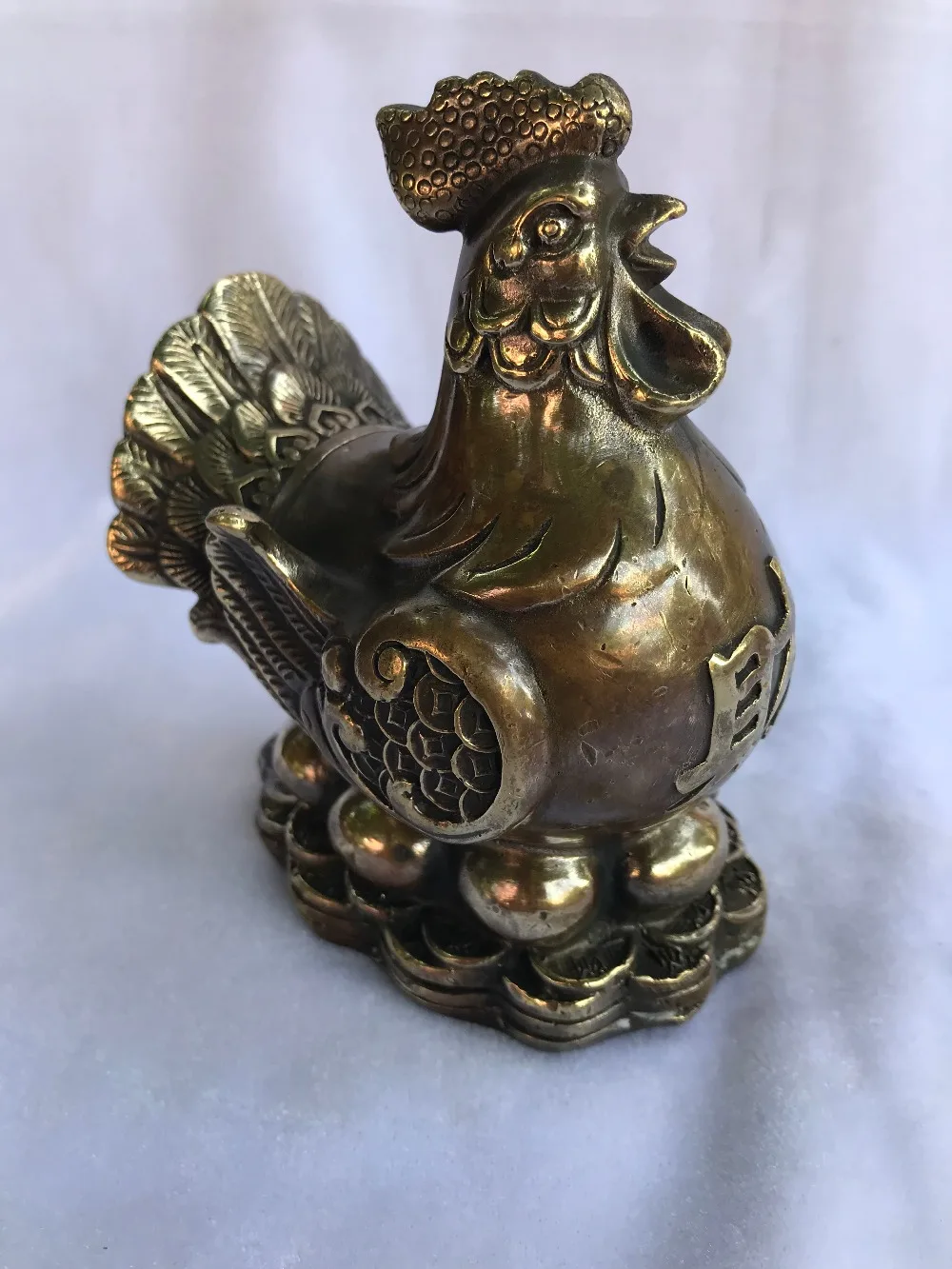 Chinese folk bronze bronze feng shui Chinese zodiac animal chicken