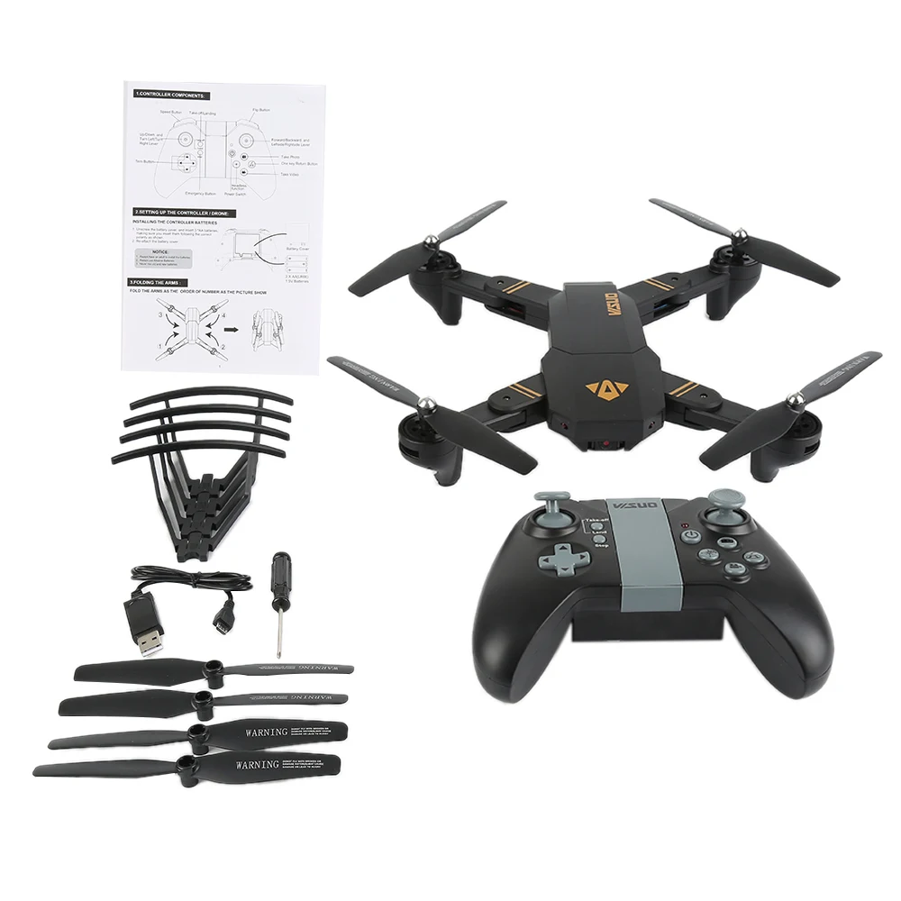 

XS809W WIFI Foldable Drone FPV Quadcopter With 2.0MP 120 degree FOV Wide Angle Camera RC Helicopter 6-Axis RC Drone Toys