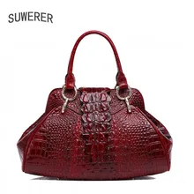 Новые женские сумки из натуральной кожи, модные роскошные сумки с крокодиловым узором, женские сумки, дизайнерские женские кожаные сумки