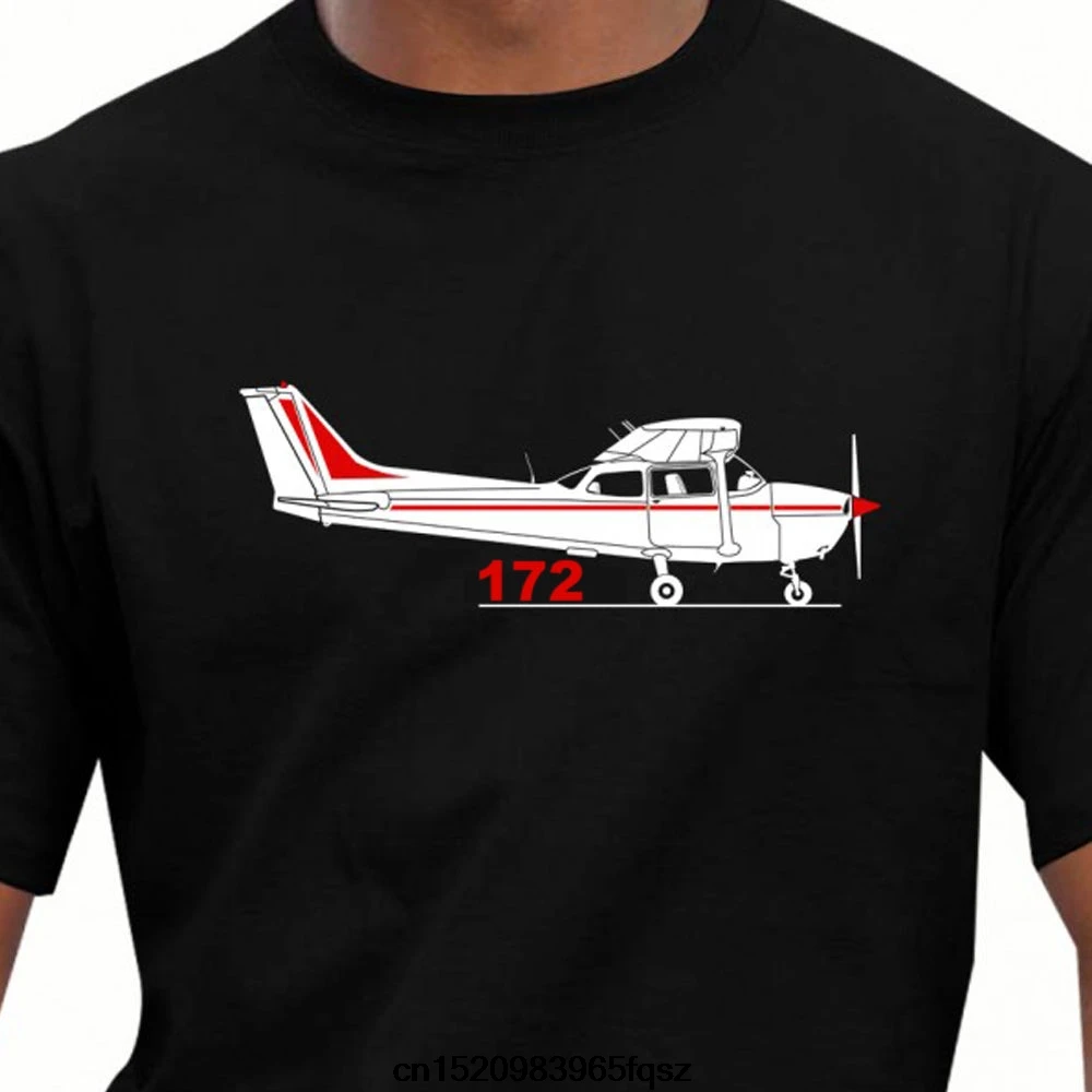 Модная летняя футболка хипстер Фрактальный узор футболки Aeroclassic PPL Pilot Cessna 172