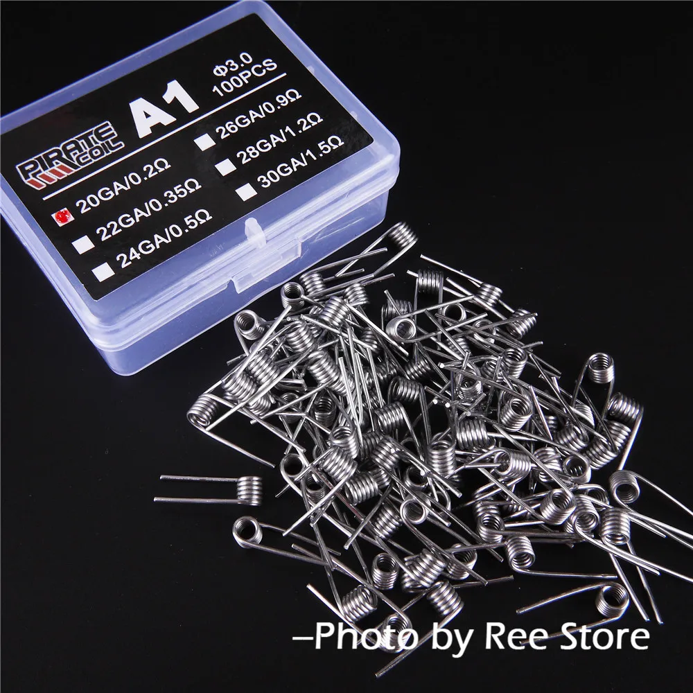 

PIRATE COIL 100Pcs A1 Prebuilt Coil Accessories For Electronic Cigarette Rda Atomizer Vape DIY Tools A1 Premade Coils