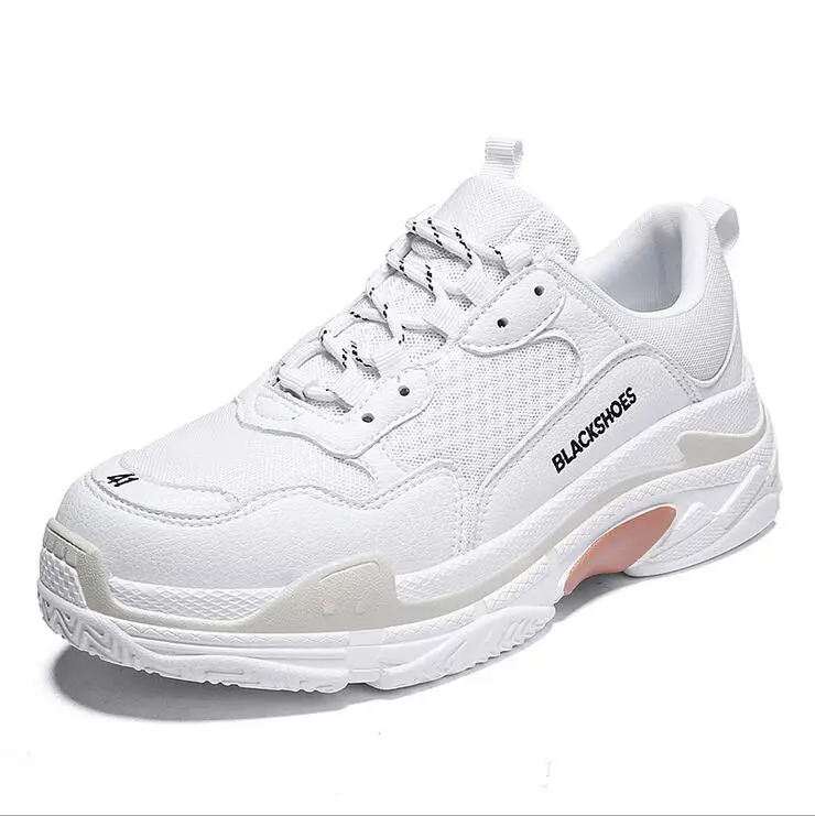 Мужские и wo мужские парные кроссовки для бега, дышащие кроссовки для бега, спортивная обувь для фитнеса, прогулок, спорта на открытом воздухе, новинка - Цвет: Белый