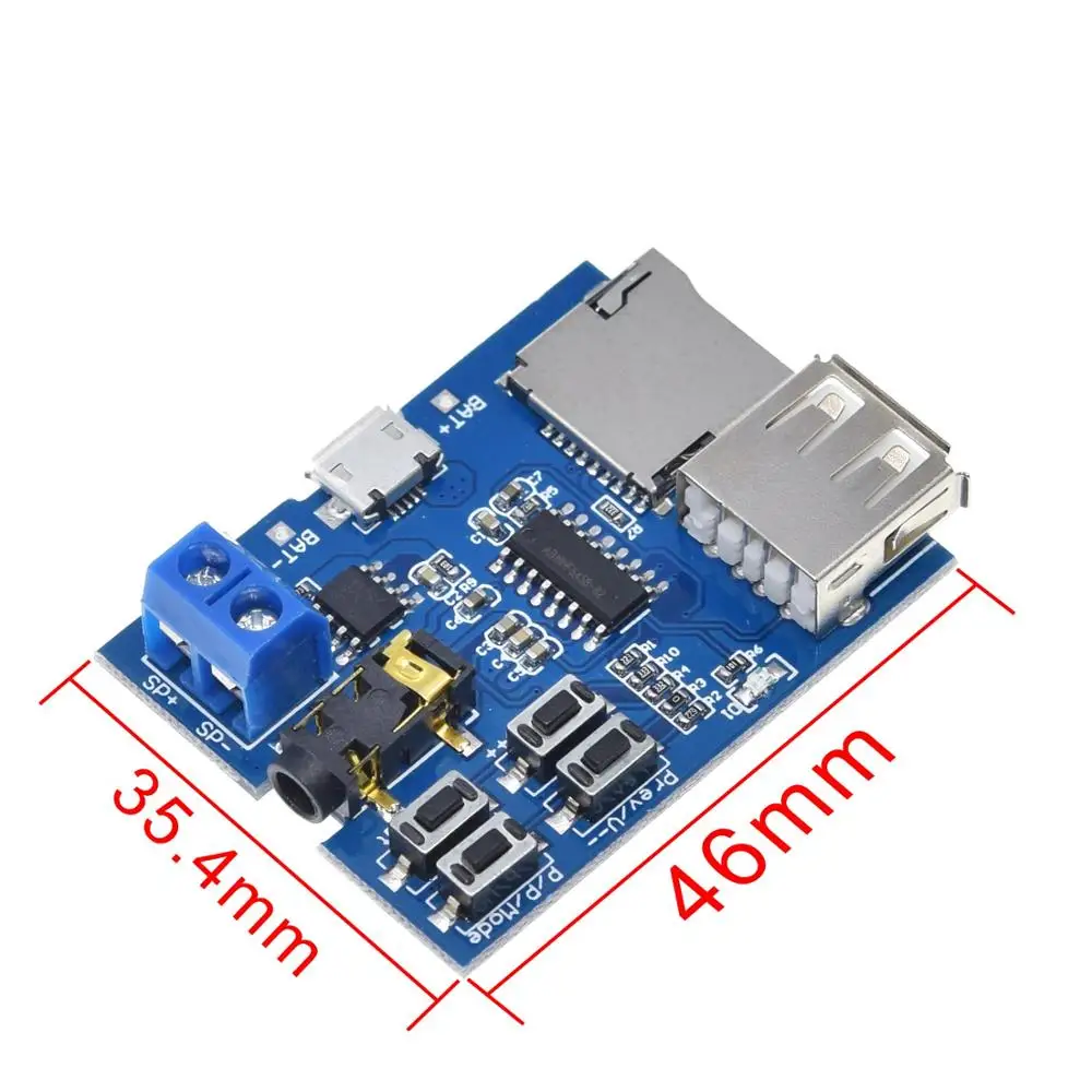 TZT TF card U disk MP3 Плата декодера с форматом module Расшифровка усилителей audio Player|amplifier