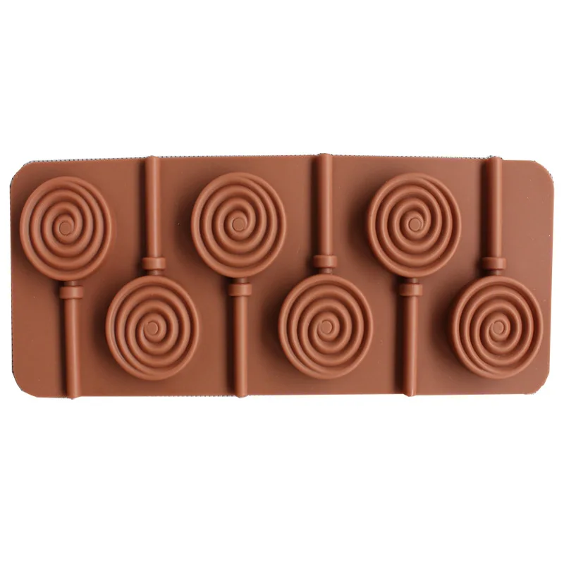 1Pc Silicone 6 Hole Lolipop Shape Cake Molds Decorating Tools for Dessert Chocolate Jelly DIY Homemade Baking Accessories | Дом и сад