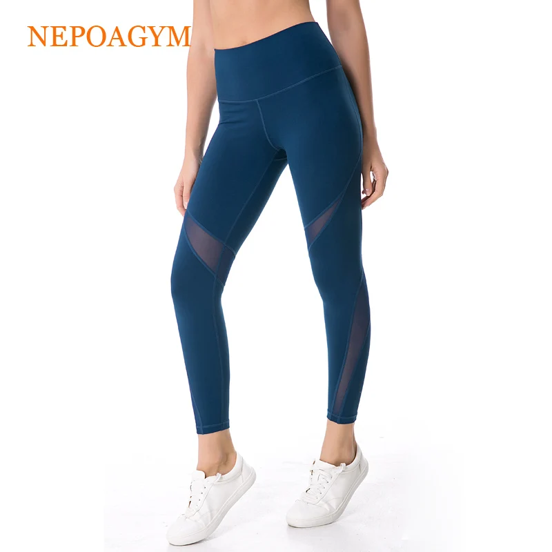 Buy Nepoagym Women Mesh Panel Sport Pant Squat Proof