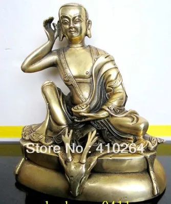 

0116P [old craft ] Fast Shipping Tibetan bronze PRIORITY MILAREPA buddha statue (A0314)