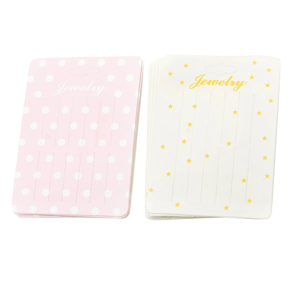 20pcs Rectangle Paper Blank Kids Women Hair Bow Hair Clip Band Barrette Hair Accessories Jewelry Packaging Display Cards