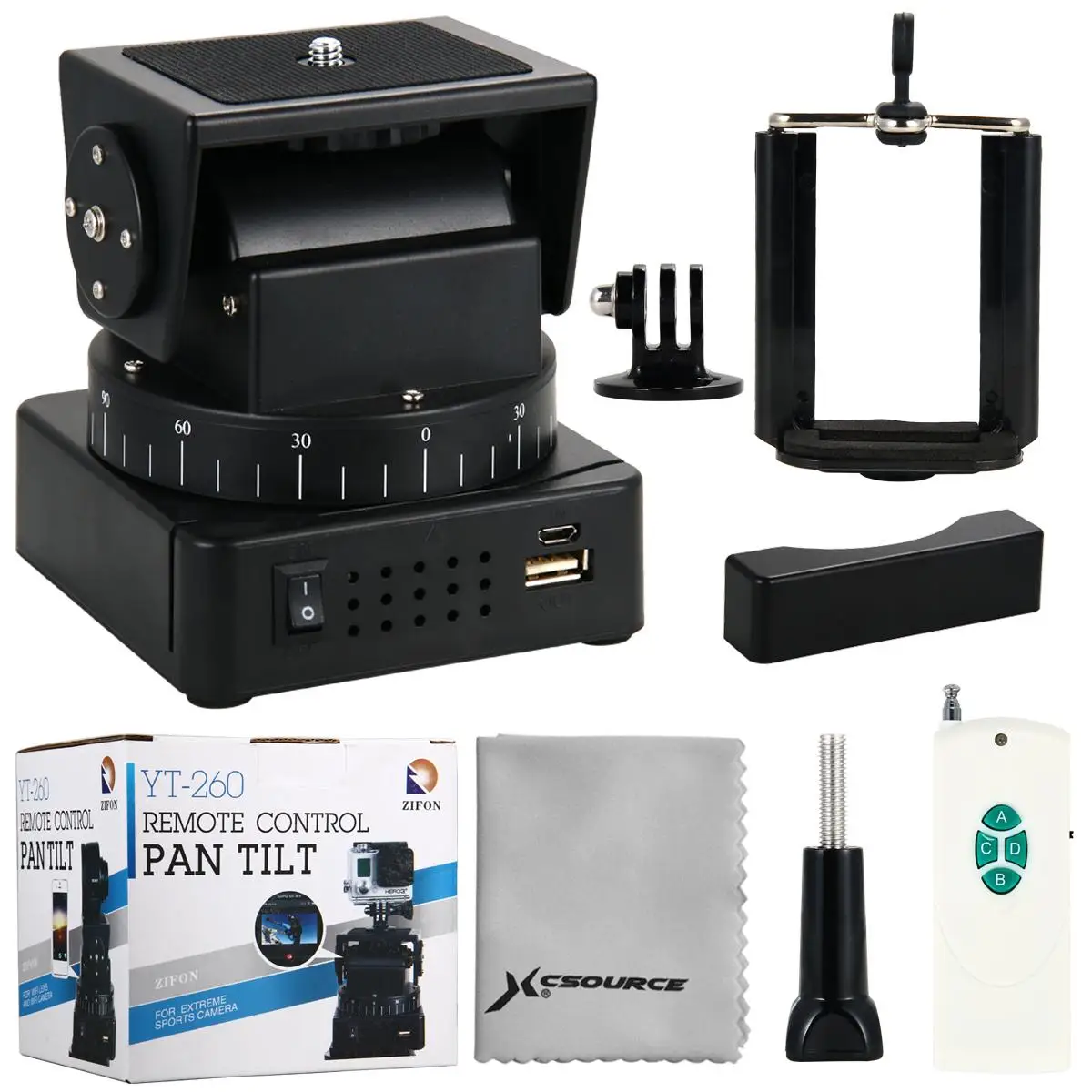 YT 260 Remote Control Motorized Wireless Pan Tilt Platform for Gropo