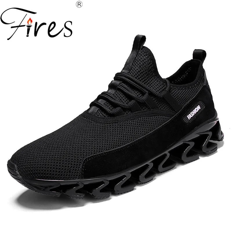 

Fires Men Sneakers Black White Fashion Shoes Mesh Comfortable Flat Shoes Oversize 39-45 Mans Loafers Non-slip Soles Sneaker