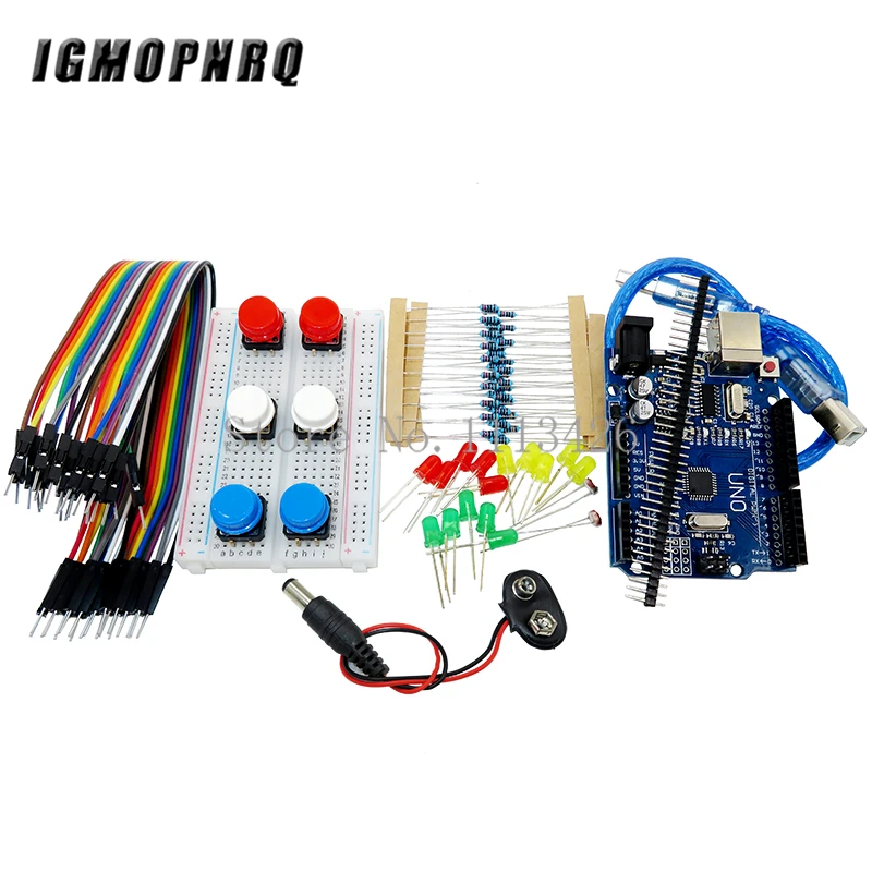 

1set Starter Kit UNO R3 mini Breadboard LED jumper wire button for rduino compatile